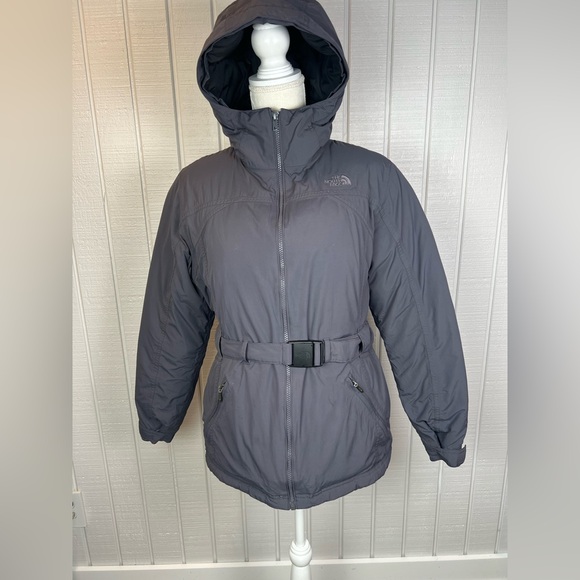 The North Face Jackets & Blazers - The North Face Hyvent Womens Sz Large  Goose Down Belted Gray